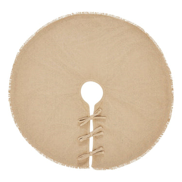 Yuletide Burlap Tan Tree Skirt 48 VHC Brands - The Fox Decor
